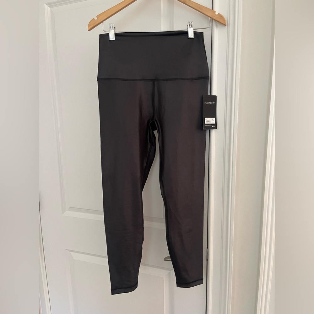 90 Degree by Reflex NWT Women's Size L Black Ankle Leggings  NWT